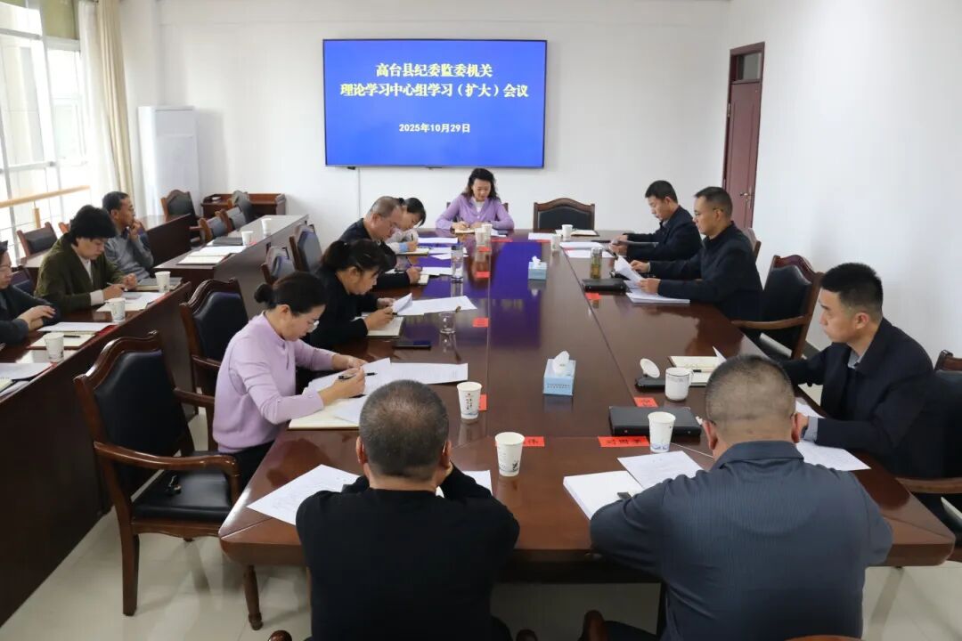 高台县纪委监委召开理论学习中心组学习（扩大）会议 专题学习党的二十届四中全会精神